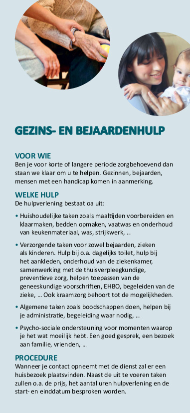 folder Pajottenlands Centrum voor gezins- en bejaardenhulp